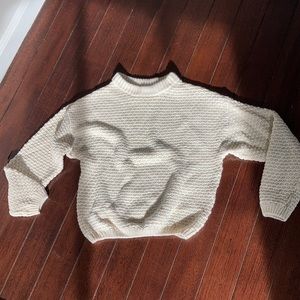 Chunky knit cream sweater